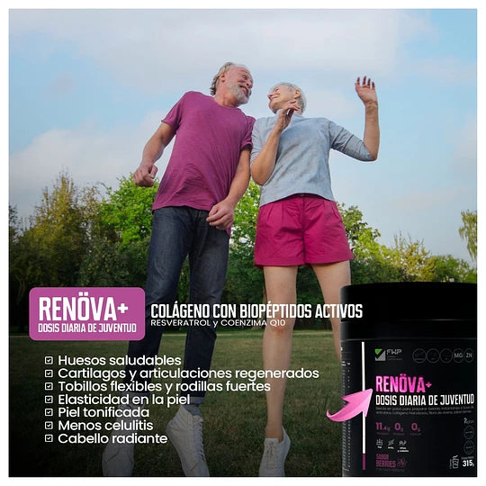 Renöva – Colágeno Hidrolizado 315g con Resveratrol y Q10 | Belleza y Articulaciones