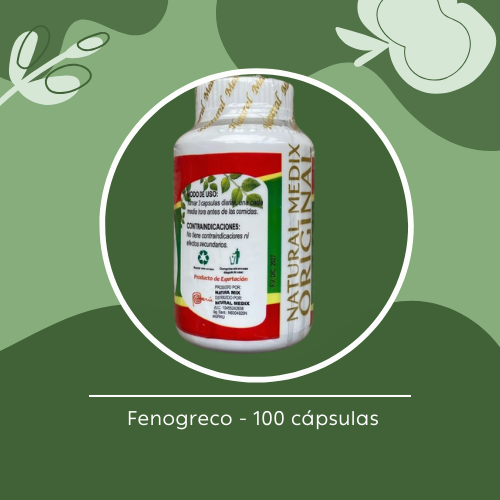 Fenogreco Premium – Natural Medix | 100 Cápsulas de 500 mg