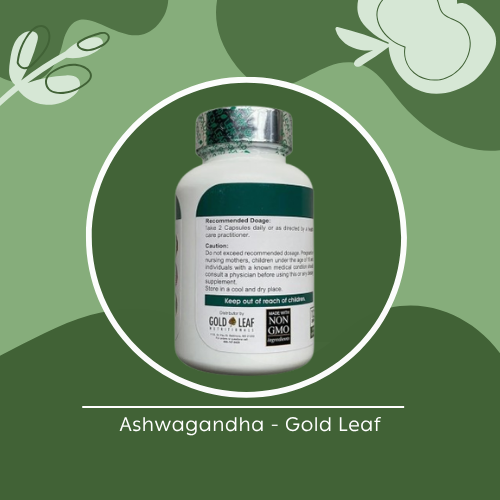 Ashwagandha Gold Leaf – 120 Cápsulas | Antiestrés, Energía y Vitalidad