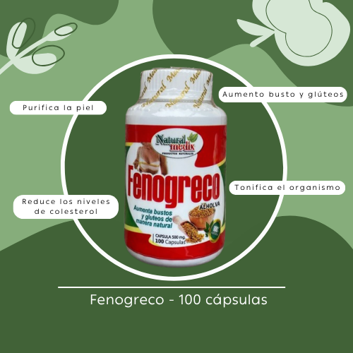 Fenogreco Premium – Natural Medix | 100 Cápsulas de 500 mg