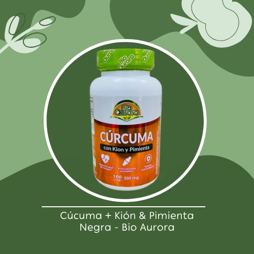 Cúrcuma + Kión & Pimienta Negra – 100 Cápsulas | 500 mg